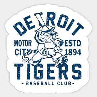 Detroit Tigers Retro Sticker